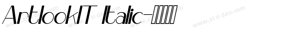 ArtlookIT Italic字体转换